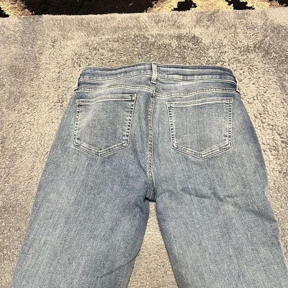 NYDJ Jeans Womens 10 Petite (33x30) Marilyn Straight Mid Rise Blue Denim Pants - Picture 4 of 11